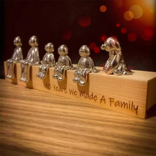 Zeitlose Familienskulptur