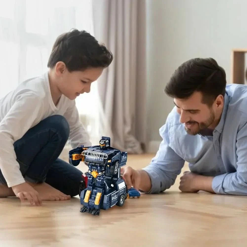 Robot Car - 2-in-1 Police Car & Robot With Light & Sound