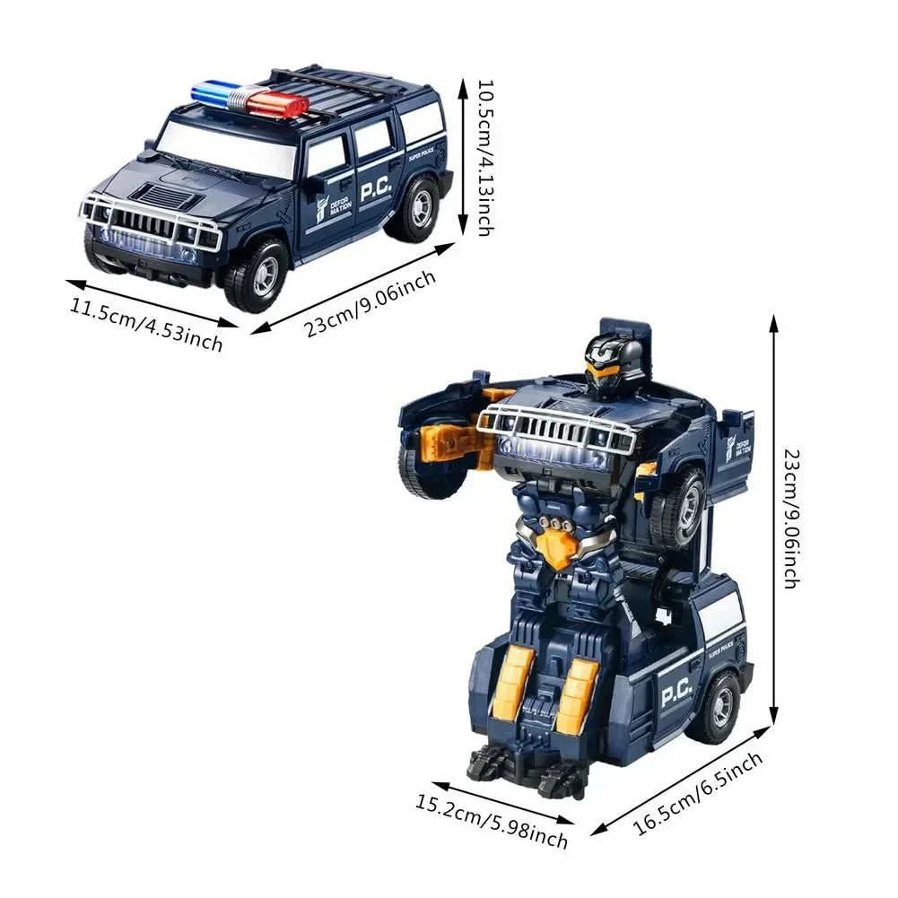 Robot Car - 2-in-1 Police Car & Robot With Light & Sound