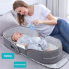 Faltbare Baby Reisewiege mit Moskitonetz und Tragefunktion