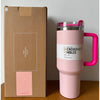 Isolierter Edelstahl Reisebecher – 40oz Großer Becher Mit Griff, Auslaufsicherem Deckel & Strohhalm