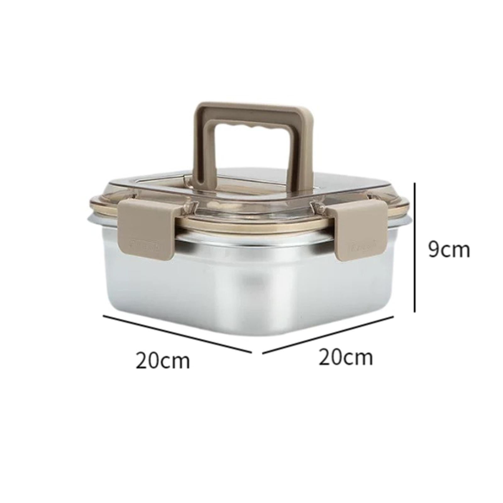 Tragbare Edelstahl Frischhaltebox 1600ml