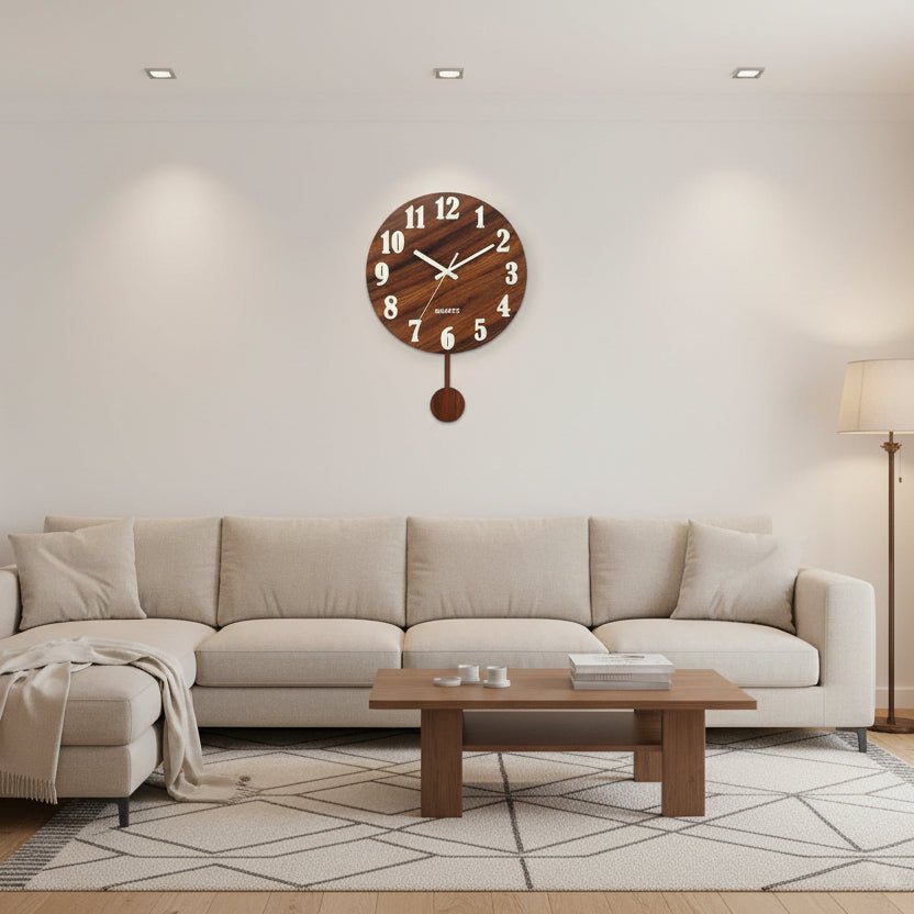 Veritas Luminous Wooden Clock Stylish Time Display Natural Elegance and Functionality