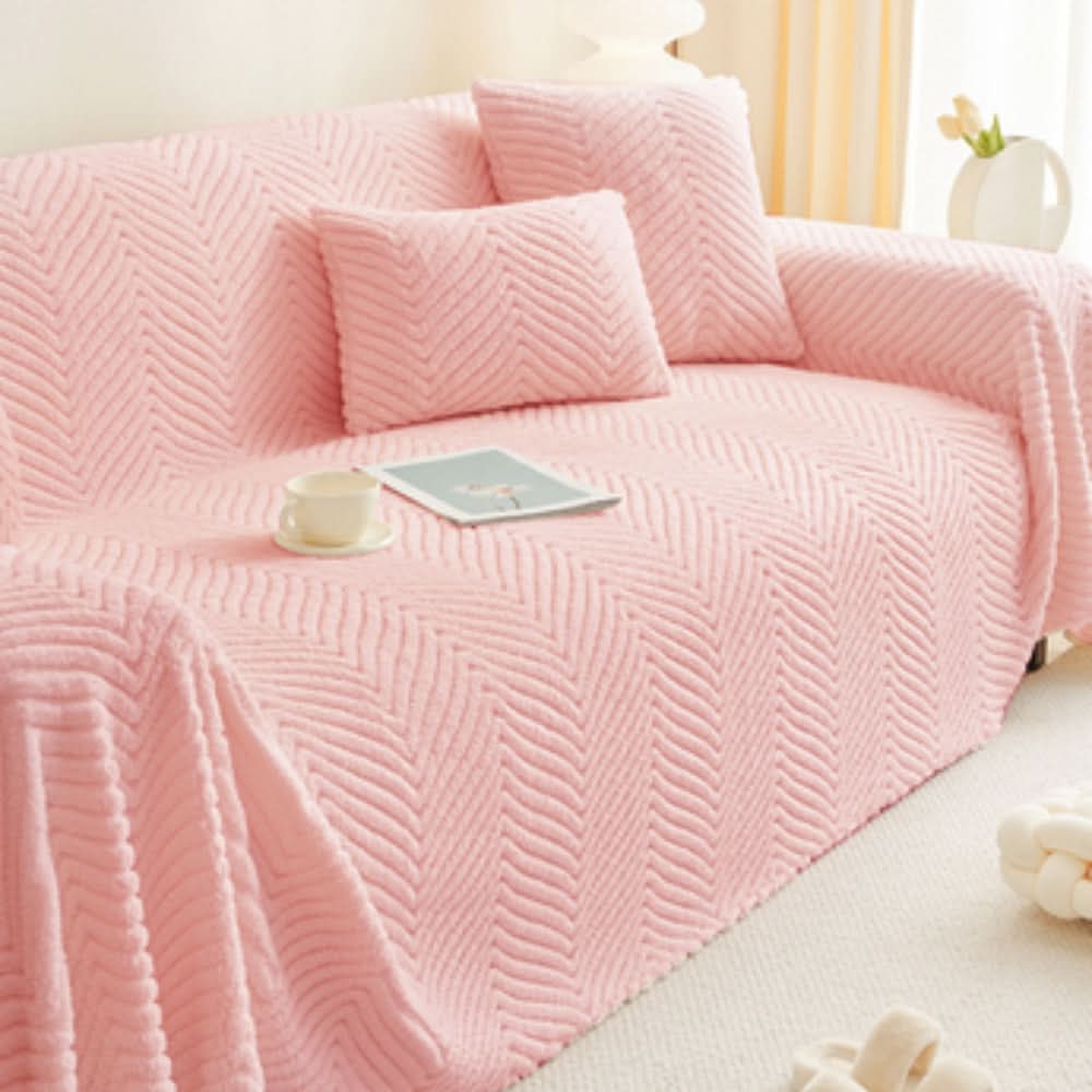PlüschWelle - Sofa Cover with Zigzag Pattern