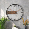 Horium Clock Large Round Metal Wall Clock for Modern Interiors with an Elegant Touch