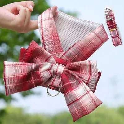 AURÉLIEN HARNAIS – Adjustable Dog Harness with Bow for Stylish Walks
