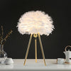HAVANA Bedside Lamp with Feather Lampshade for a Soothing Atmosphere