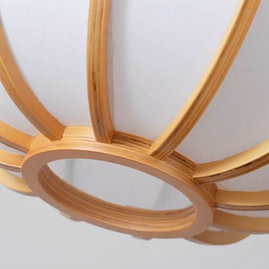 Carmelita Bamboo Lamp With Warm, Diffused Light For Living Spaces