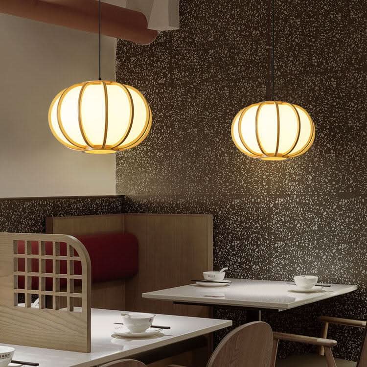 Carmelita Bamboo Lamp With Warm, Diffused Light For Living Spaces