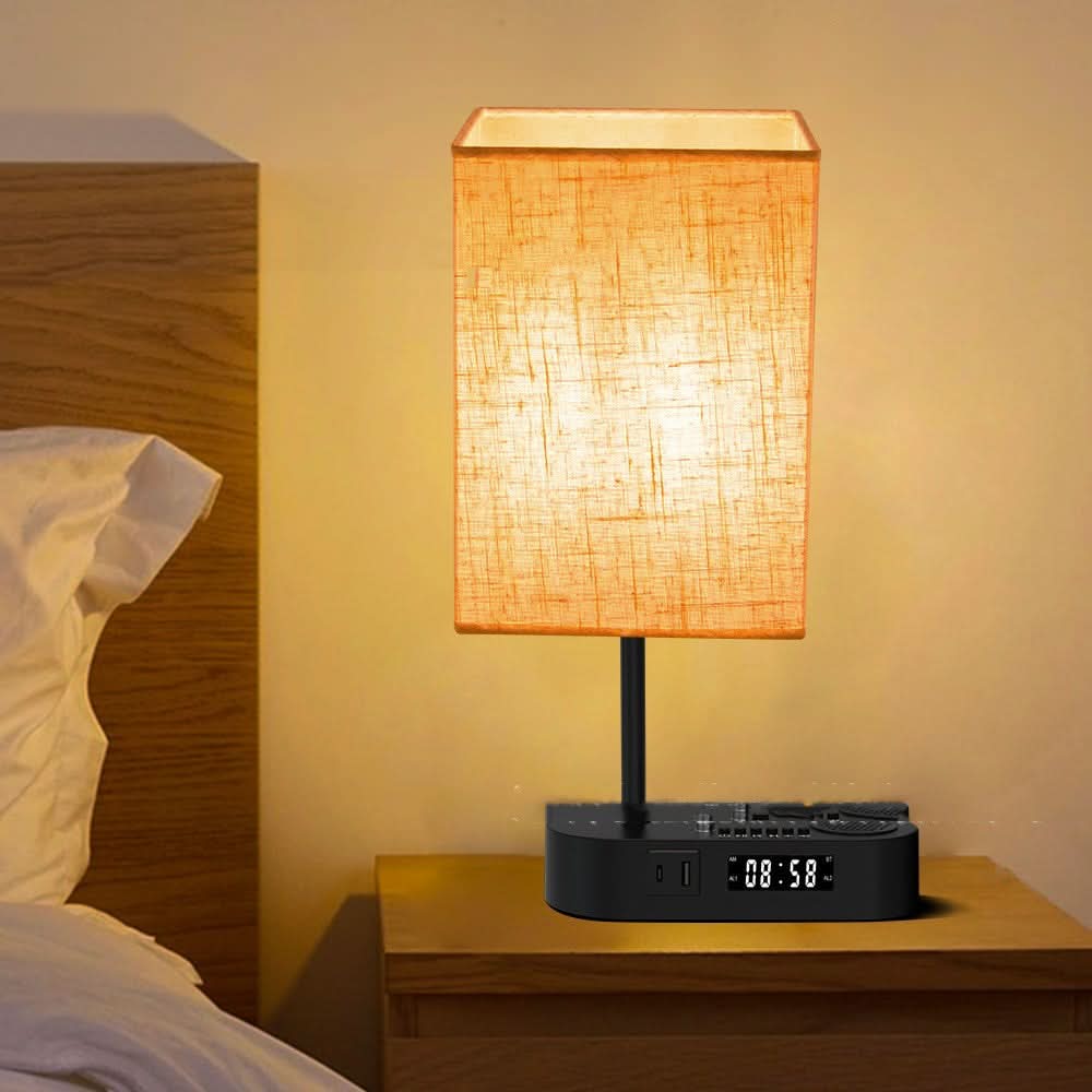 ARA - Alarm Clock with Charging Port and Table Lamp