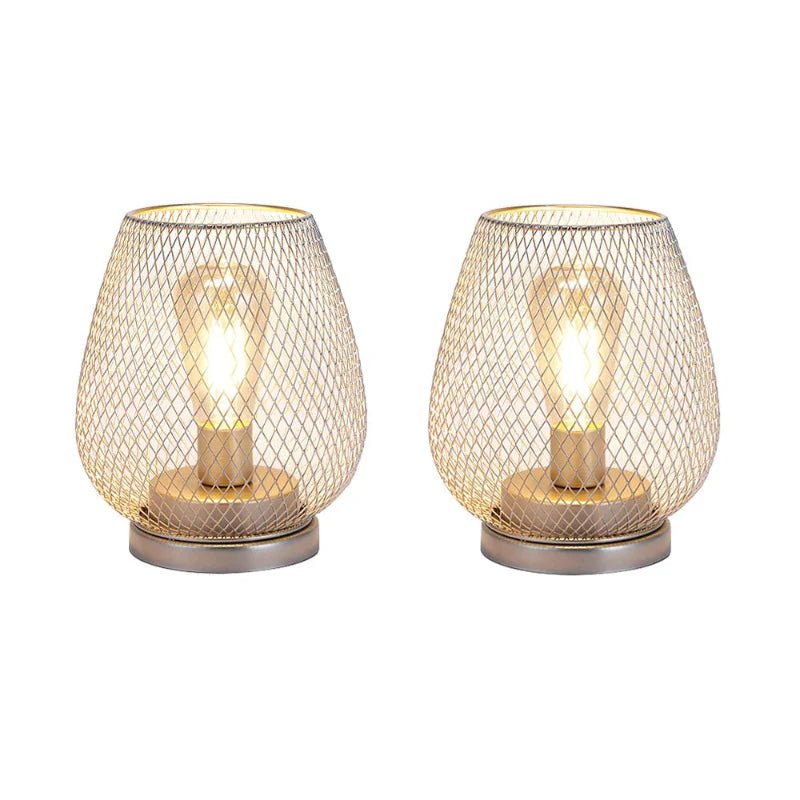 BRILLIOR – Batteriebetriebene Metall-Tischlampe Mit Warmem LED-Licht