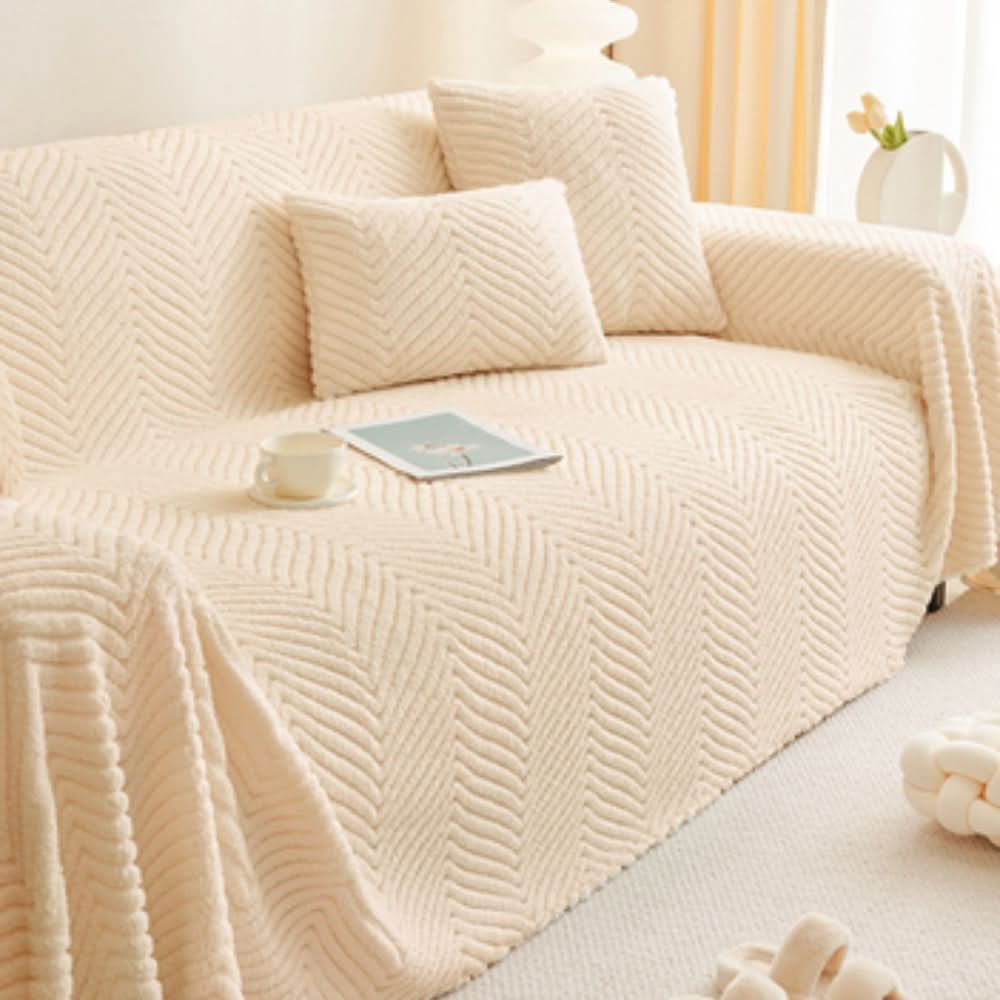 PlüschWelle - Sofa Cover with Zigzag Pattern