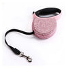 Chic Canin Leash - Glittering Dog Leash with Rhinestones and Retractable Feature for Small Dogs and Cats