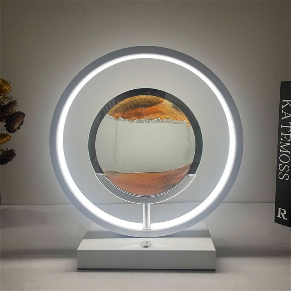 3D LED Sandkunst Tischlampe Mit USB-Ladung Und Aluminiumrahmen Für Entspannendes Ambiente