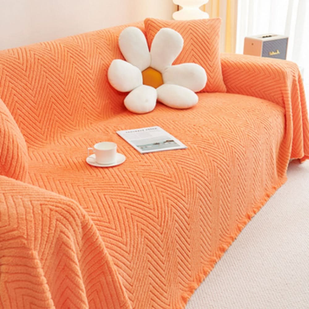 PlüschWelle - Sofa Cover with Zigzag Pattern