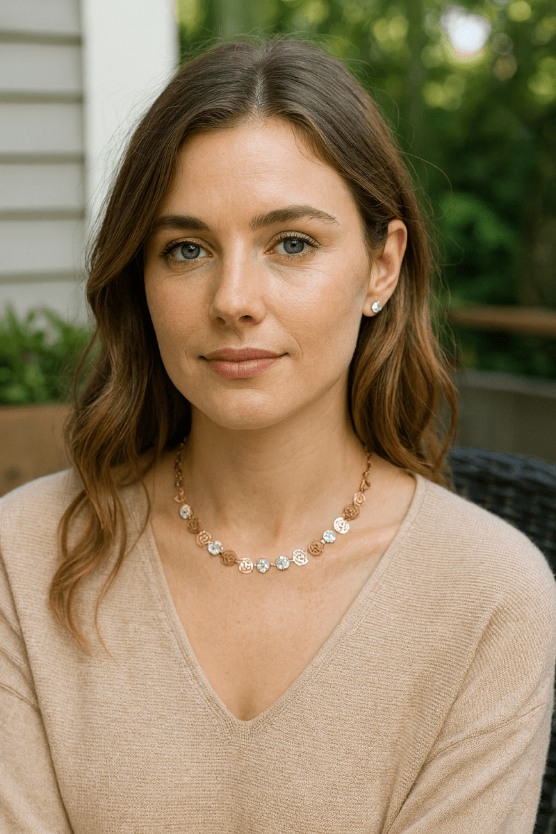 NEREIDE – Jewelry Set with Green Stones and Sailor Links