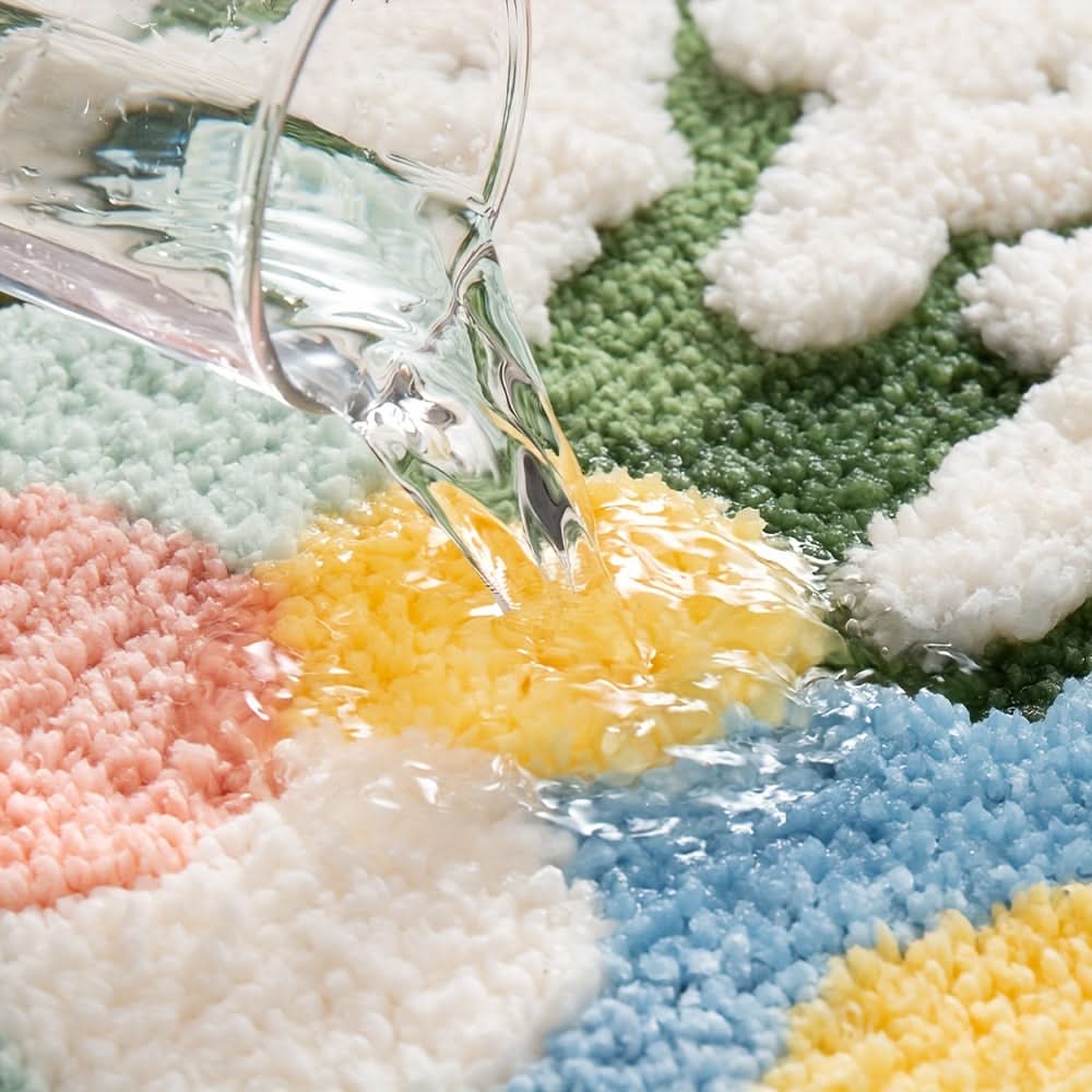 FlorSoft - Extra Absorbent Bath Mat With Floral Pattern