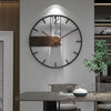 Horium Clock Large Round Metal Wall Clock for Modern Interiors with an Elegant Touch