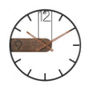 Horium Clock Large Round Metal Wall Clock for Modern Interiors with an Elegant Touch
