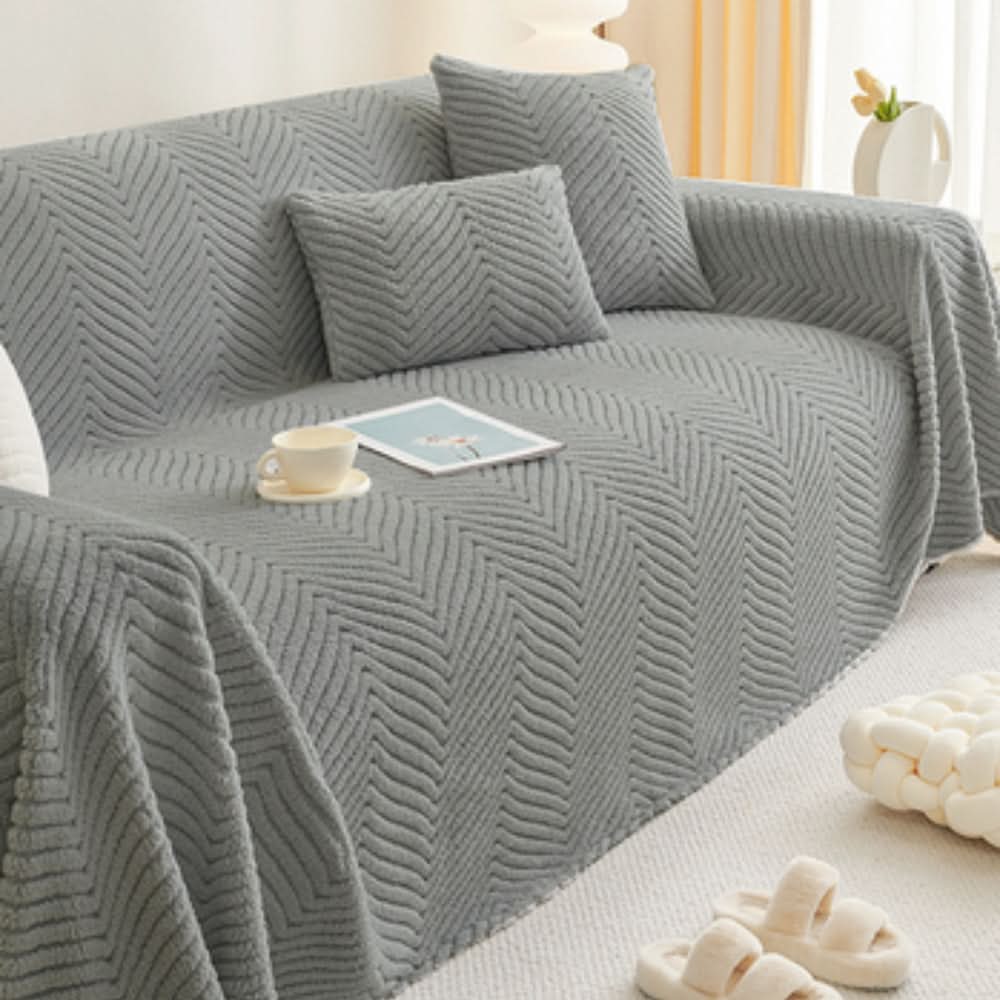 PlüschWelle - Sofa Cover with Zigzag Pattern