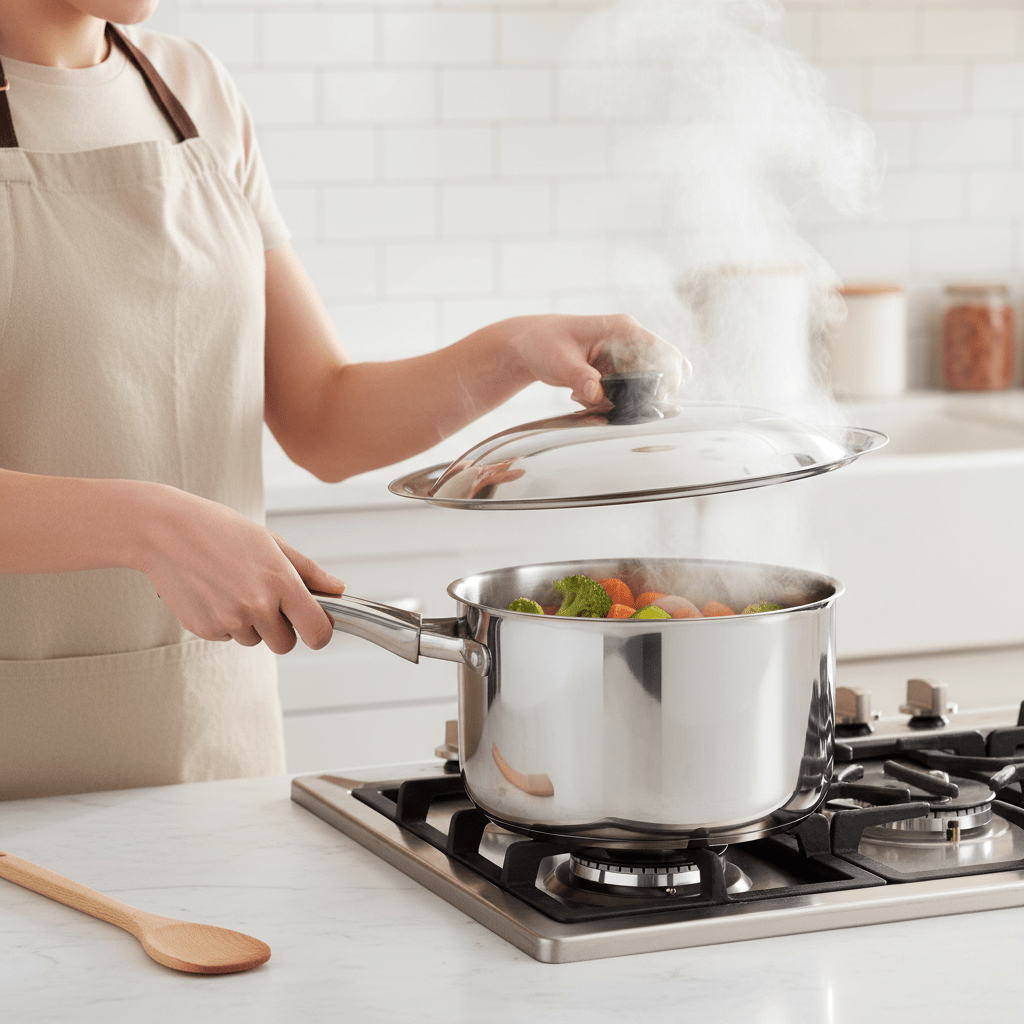 KochSchutz – Stainless Steel Lid for Versatile Kitchen Use and Perfect Cooking