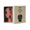 Retro Keramik Uhr 16.2 cm, Pink