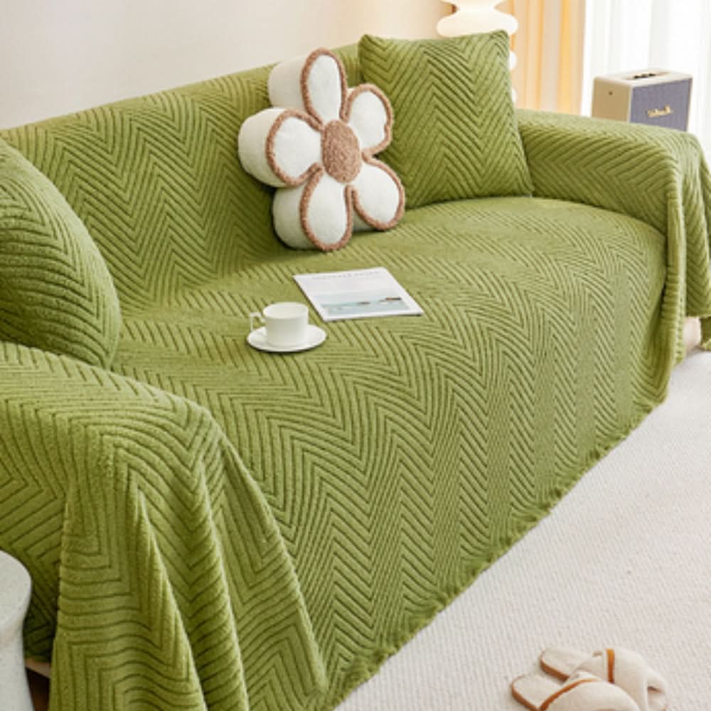 PlüschWelle - Sofa Cover with Zigzag Pattern