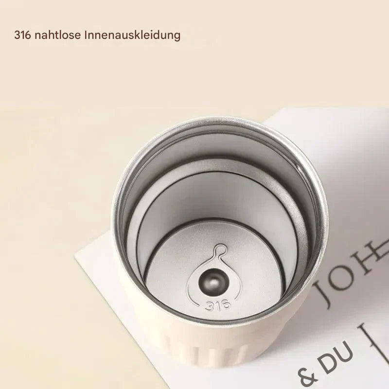 Kompakter Thermobecher mit Temperaturanzeige – 410ml Becher für heiße und kalte Getränke