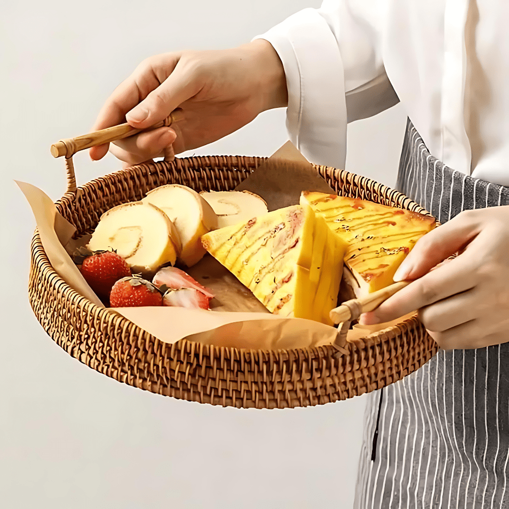 RattaTray – Handcrafted Rattan Serving Tray