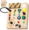 HellesStart Montessori Learning Board - Interactive Wooden Learning Toy with Lights & Switches