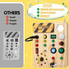 HellesStart Montessori Learning Board - Interactive Wooden Learning Toy with Lights & Switches