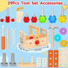 Wooden Craft Kids Tool Box - Wooden Tool Box Creative Play Motor Skills From 6 Months
