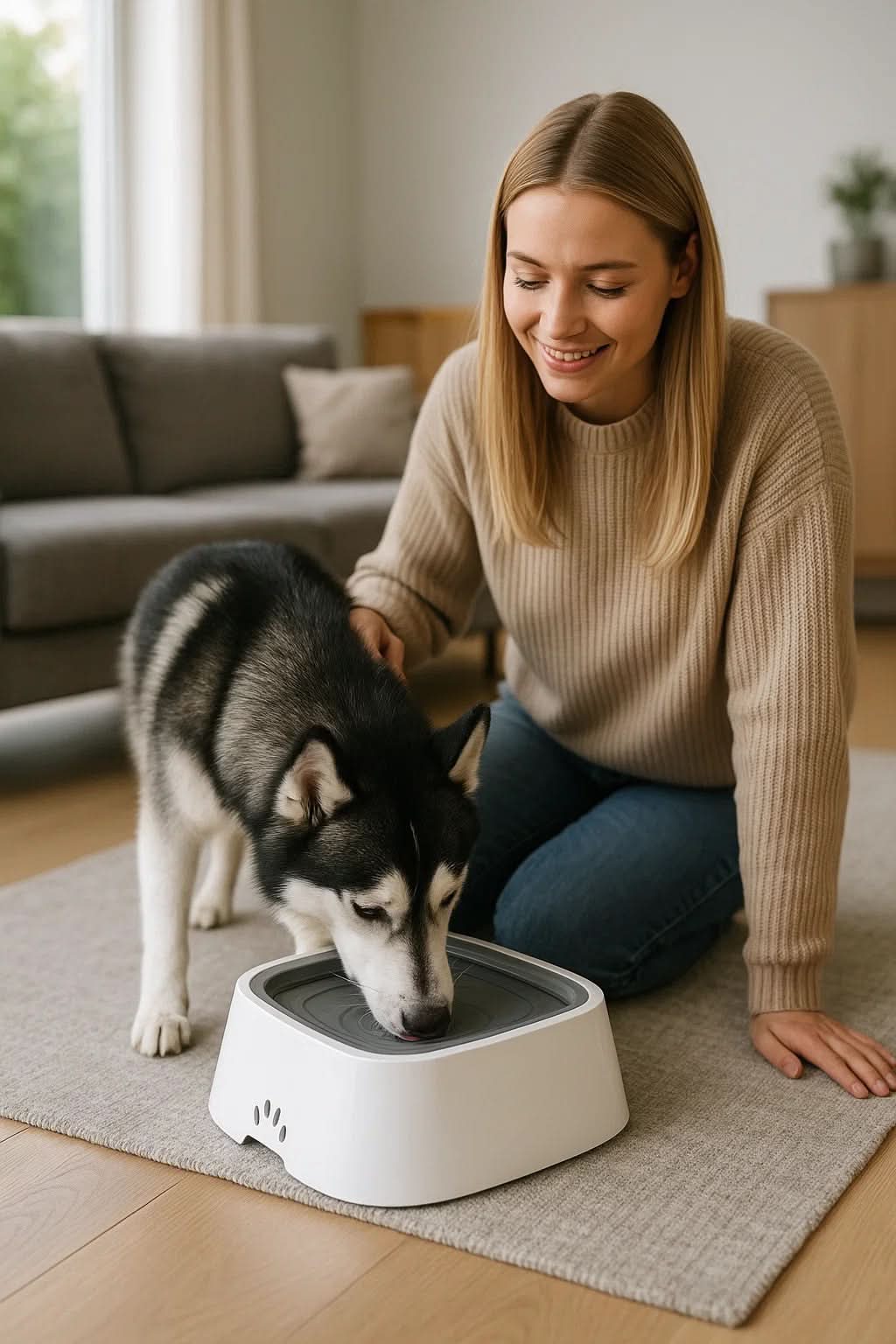 TrinkWächter – Anti-Spill Water Bowl For Clean Floors