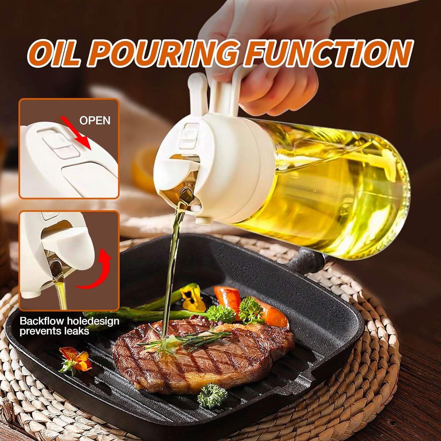 Oil Sprayer – 2-in-1 Oil Sprayer and Pourer