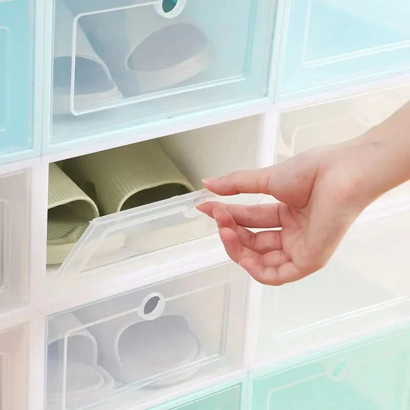 Shoe Box Storage Set - 24 Stackable & Clear Shoe Boxes for Space-Saving Organization & Overview