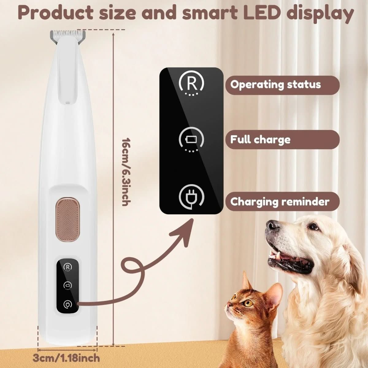 Victor Precision – Quiet Paw Trimmer with LED for Sensitive Areas