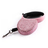 Chic Canin Leash - Glittering Dog Leash with Rhinestones and Retractable Feature for Small Dogs and Cats