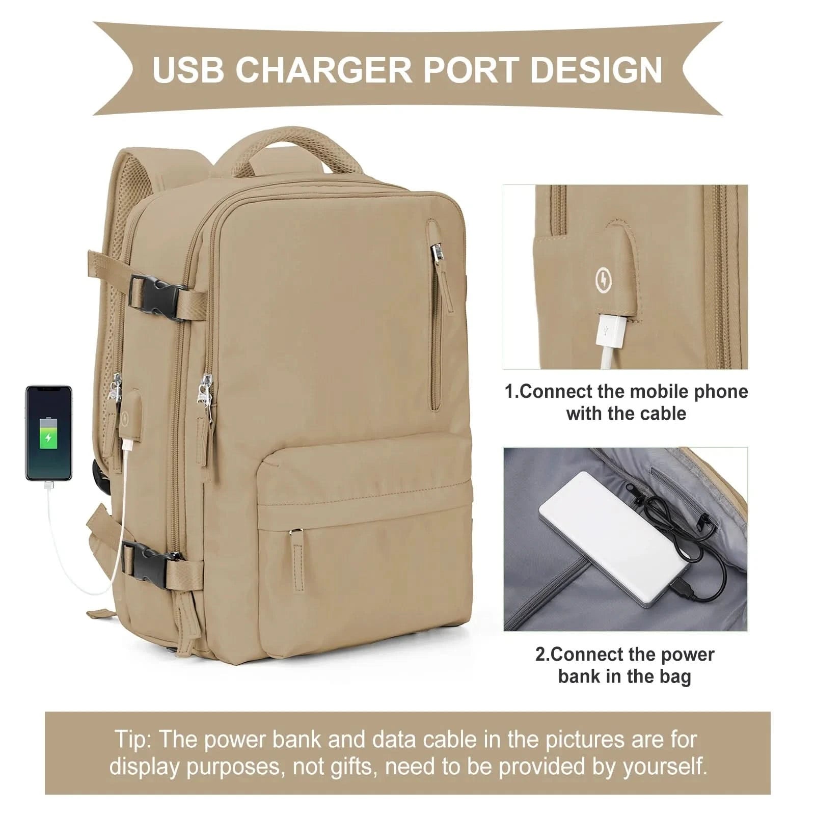 Travel & Day Backpack – Carry-on Backpack for Flights, School & Work – Compact & Water-Repellent