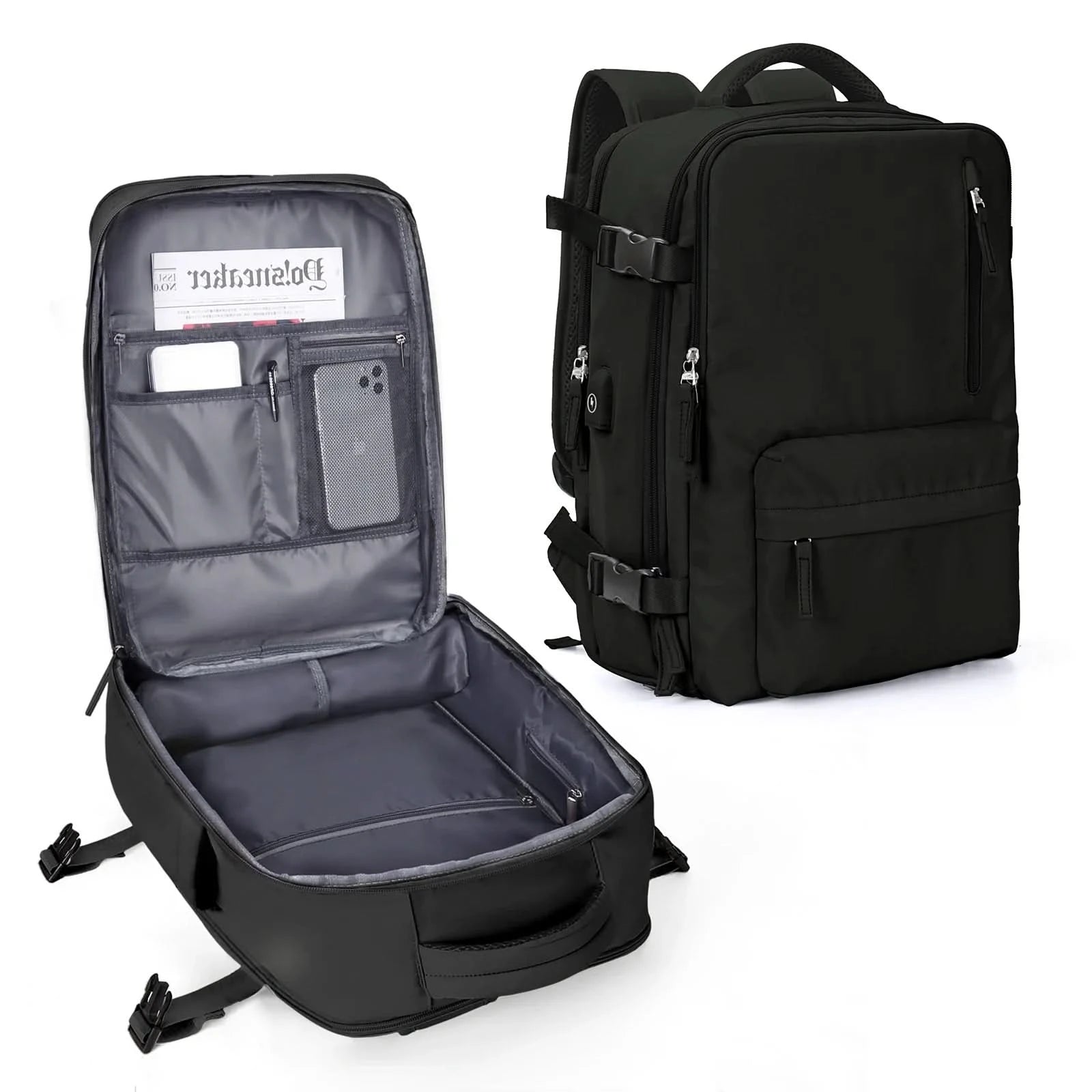 Travel & Day Backpack – Carry-on Backpack for Flights, School & Work – Compact & Water-Repellent