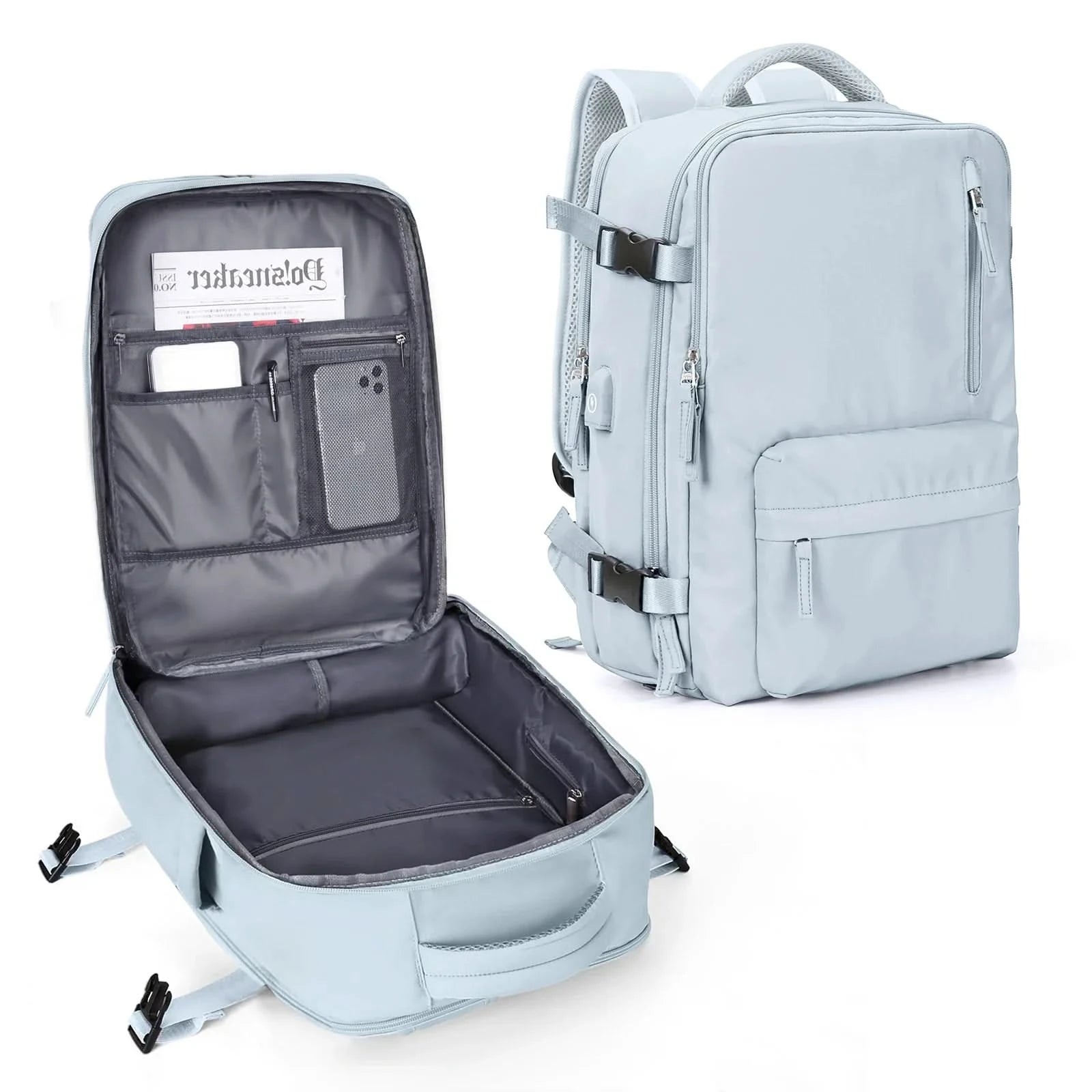 Travel & Day Backpack – Carry-on Backpack for Flights, School & Work – Compact & Water-Repellent