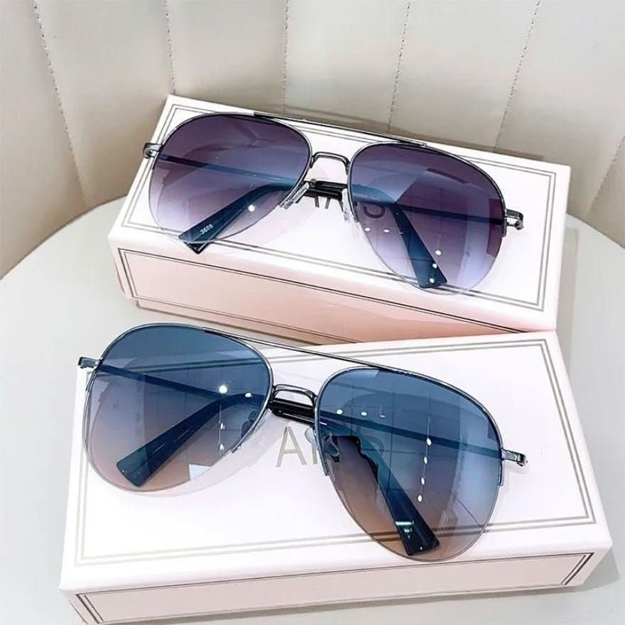 Air Glide Sunglasses - Men's Pilot Sunglasses with Gradient and UV400 Protection