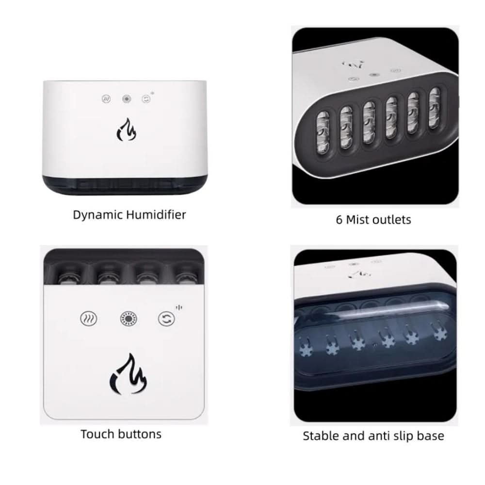 Luftnebel Pro – Humidifier With LED Colors & 6-Nozzle Moisture Distribution