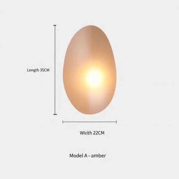 JANA Pebble Glass Wall Sconce With Warm Diffused Light For Modern Ambiance
