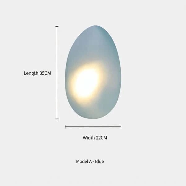 JANA Pebble Glass Wall Sconce With Warm Diffused Light For Modern Ambiance
