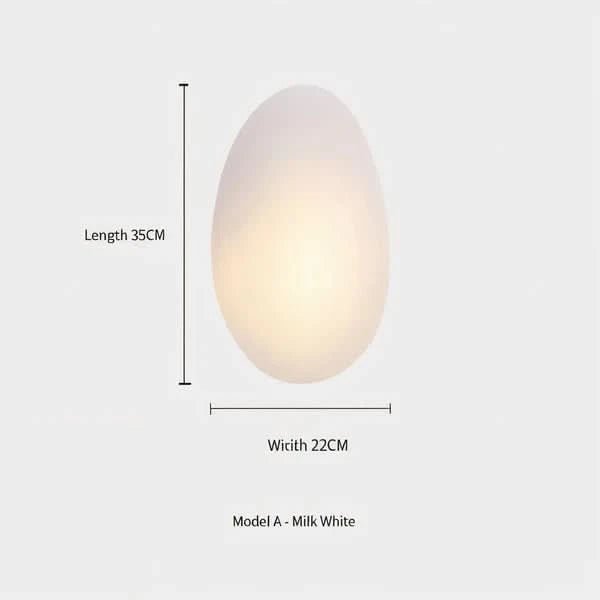 JANA Pebble Glass Wall Sconce With Warm Diffused Light For Modern Ambiance