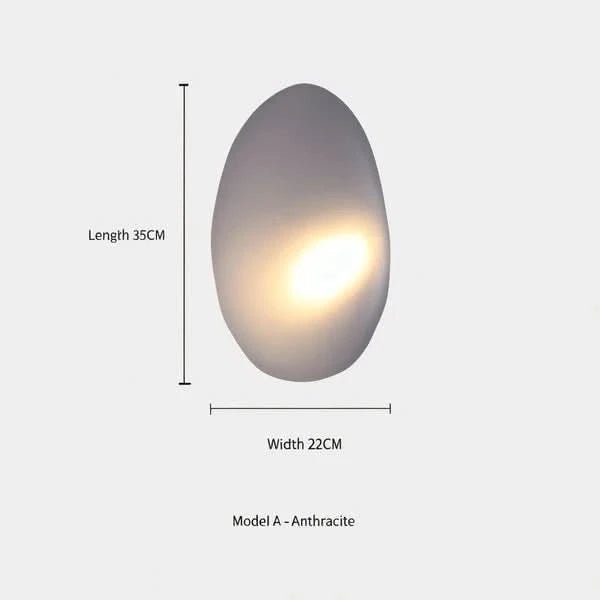 JANA Pebble Glass Wall Sconce With Warm Diffused Light For Modern Ambiance