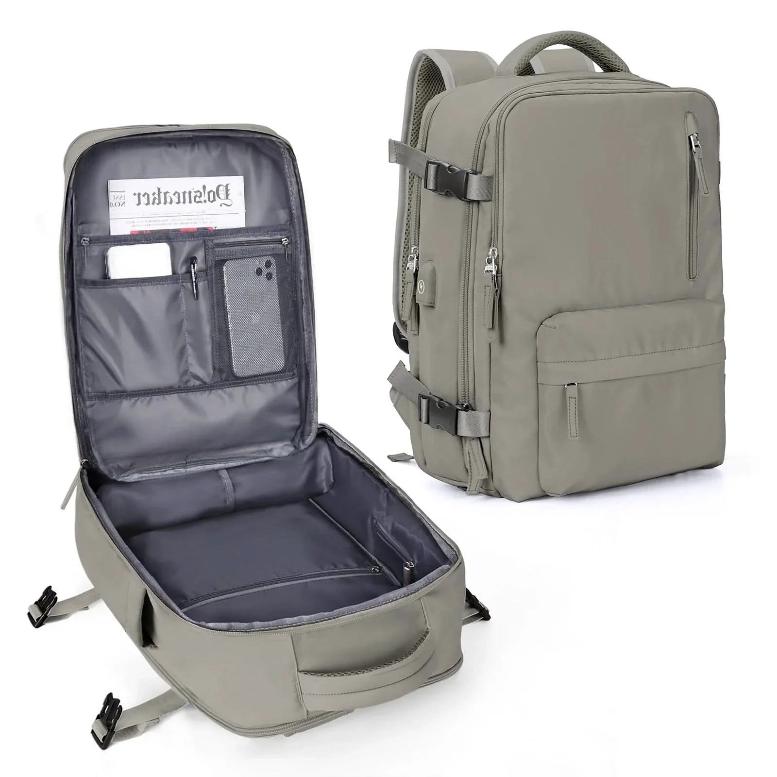 Travel & Day Backpack – Carry-on Backpack for Flights, School & Work – Compact & Water-Repellent