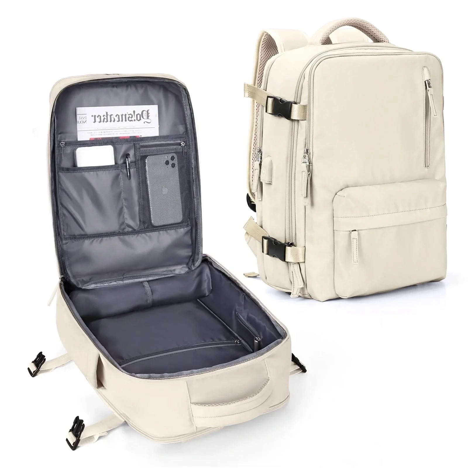 Travel & Day Backpack – Carry-on Backpack for Flights, School & Work – Compact & Water-Repellent