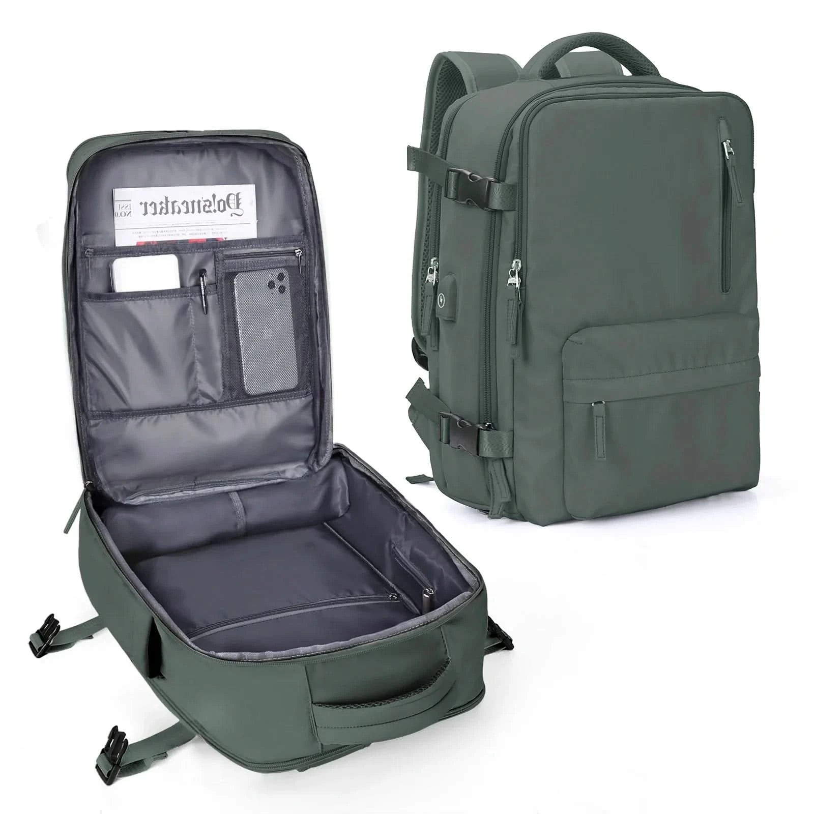 Travel & Day Backpack – Carry-on Backpack for Flights, School & Work – Compact & Water-Repellent