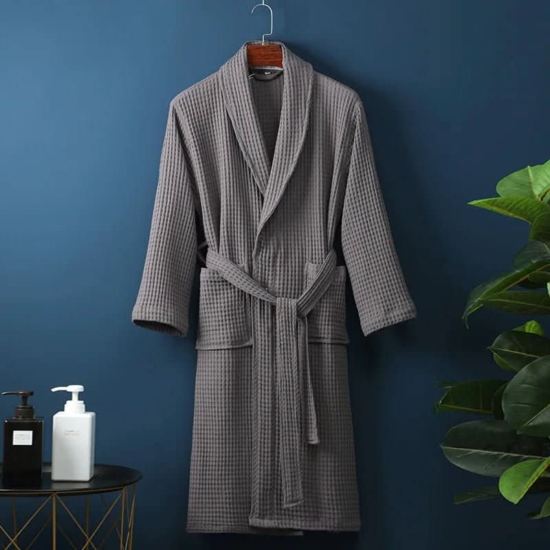 Air-Woven Bathrobe - Lightweight Unisex Waffle Weave Bathrobe